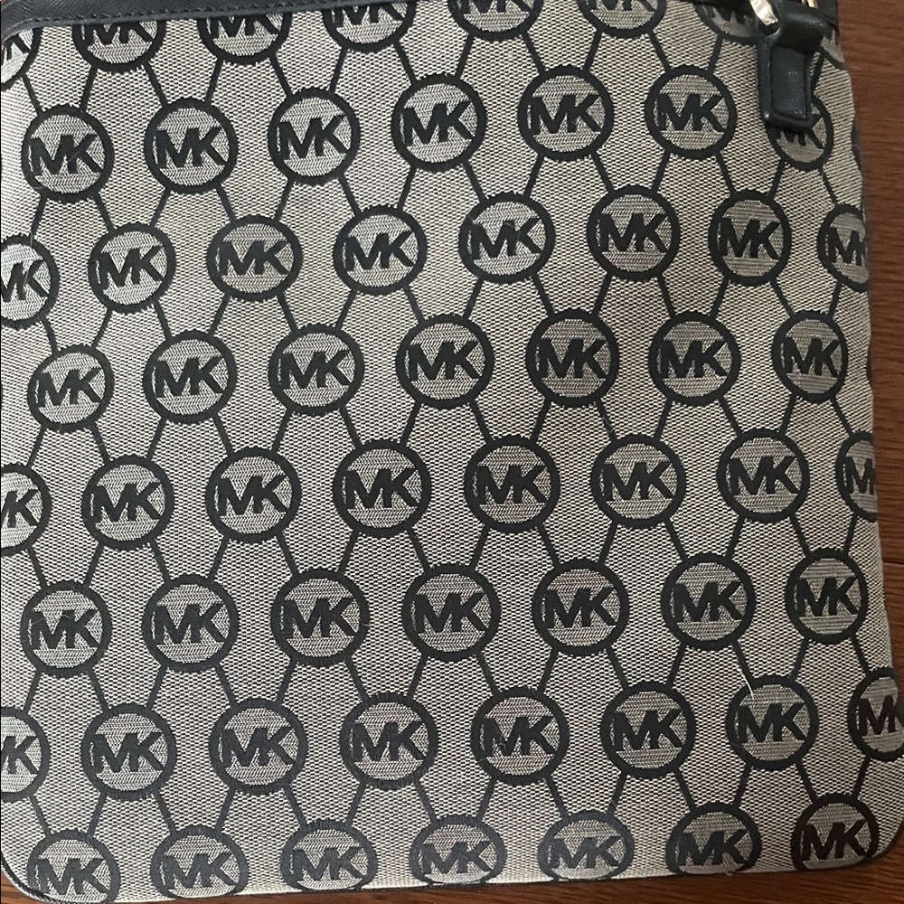 Michael Kors Monogram Black and Tan Crossbody Bag - Picture 15 of 17